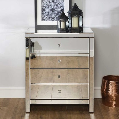 Seville Mirrored 4 Drawer Chest