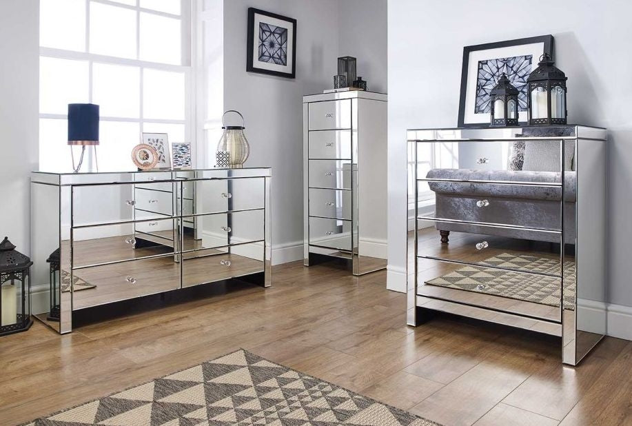 Seville Mirrored 4 Drawer Chest