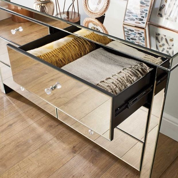 Seville Mirrored 6 Drawer Wide Chest