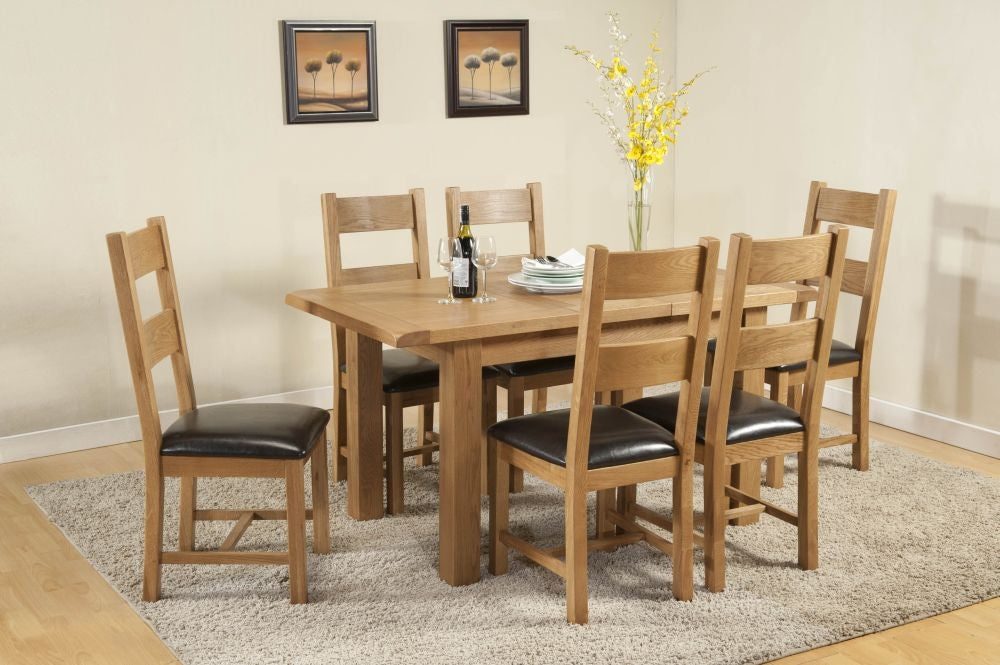 Dorset Oak 4 Seater Extending Dining Table