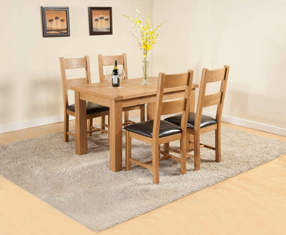 Dorset Oak 4 Seater Extending Dining Table