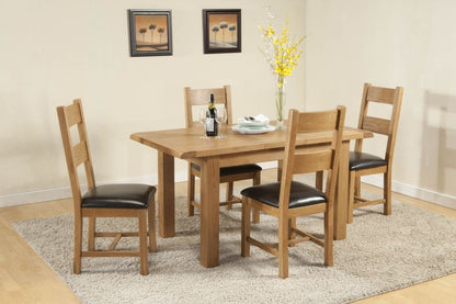 Dorset Oak 4 Seater Extending Dining Table