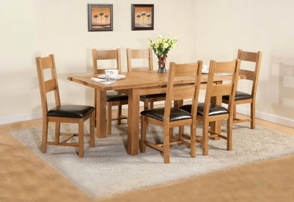 Dorset Oak Large 4 Seater Extending Dining Table