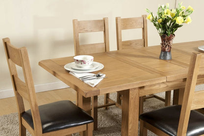 Dorset Oak Large 4 Seater Extending Dining Table