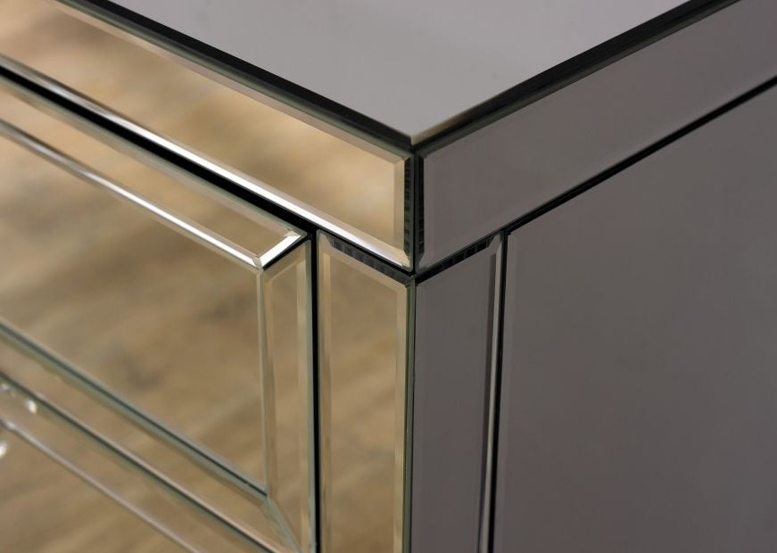 Valencia Mirrored 2 Drawer Bedside Cabinet