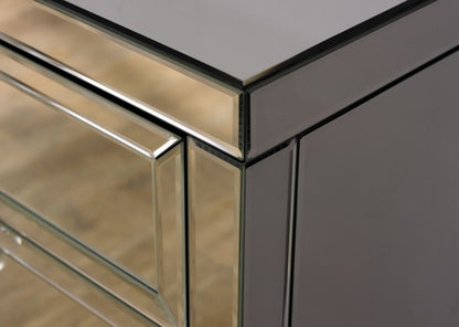 Valencia Mirrored 2 Drawer Bedside Cabinet