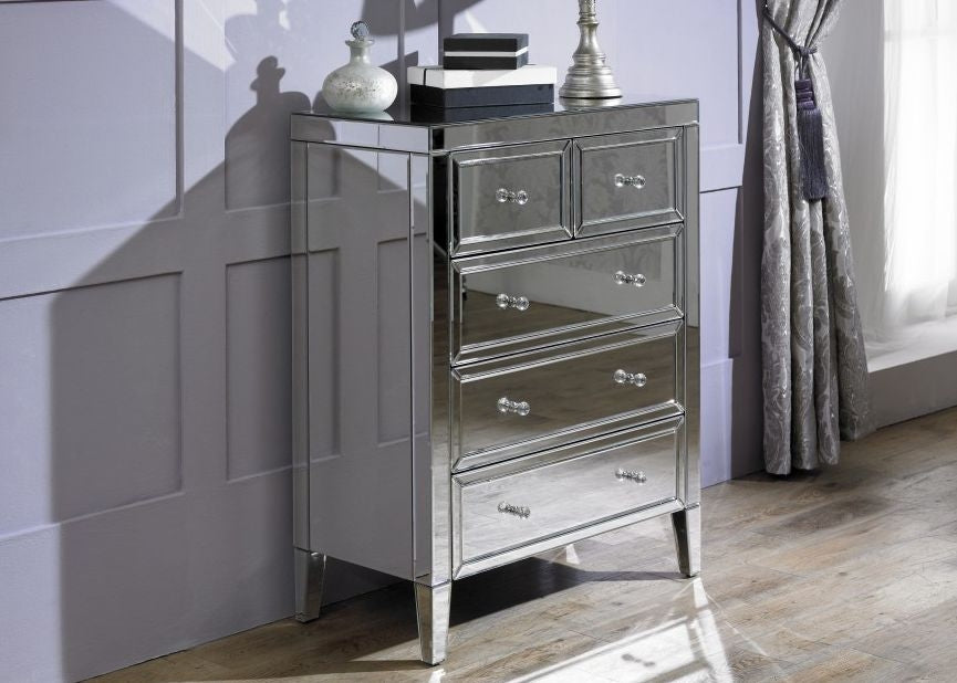 Valencia Mirrored 3+2 Drawer Chest