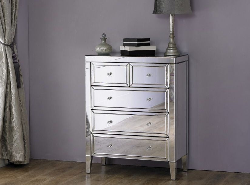 Valencia Mirrored 3+2 Drawer Chest