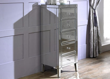 Valencia Mirrored 5 Drawer Chest