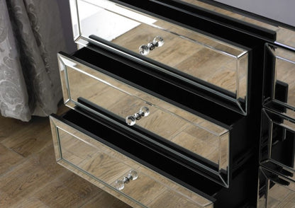 Valencia Mirrored 6 Drawer Wide Chest