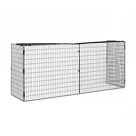 HOMCOM xtendable Fire Guard Screen, Freestanding Fire Screen Spark Guard, Folding Fireplace Cover, Wire Mesh, 81.5-160cm, Black