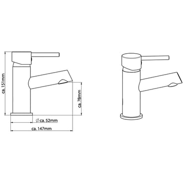 Schãœtte Basin Mixer Tap Laurana Chrome