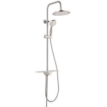 Schãœtte Overhead Shower Set With Tray Aquastar White-Chrome