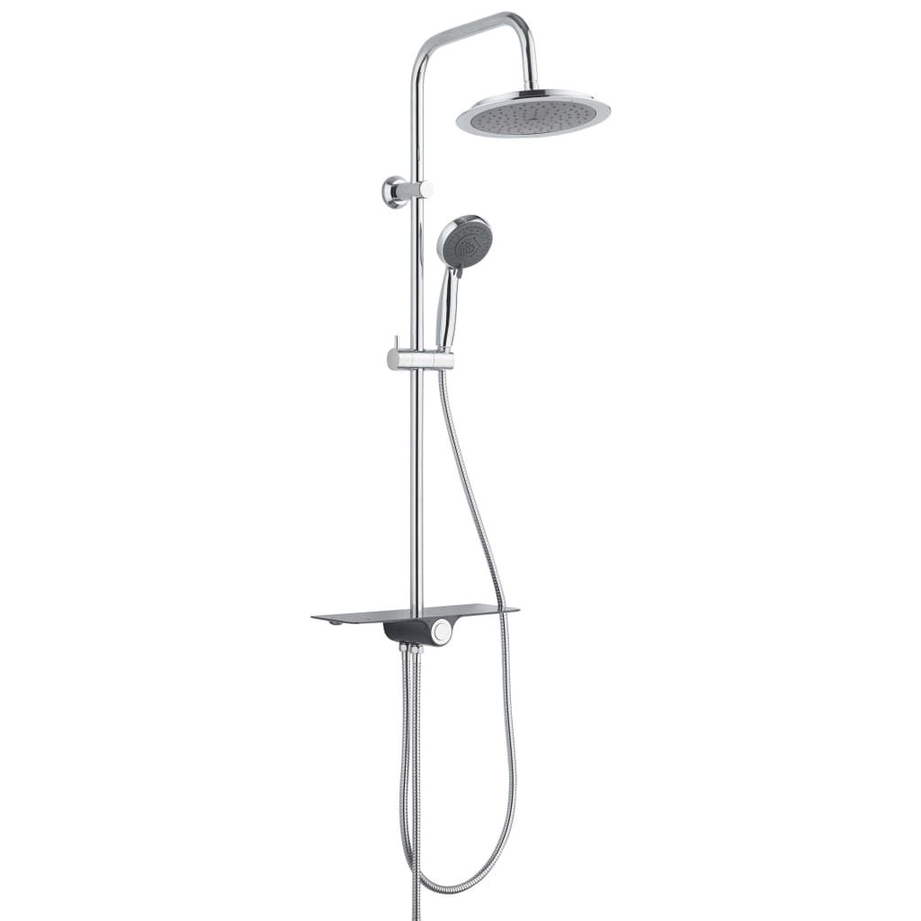 Schãœtte Overhead Shower Set With Tray Aquastar Anthracite-Chrome