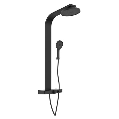 Schãœtte Overhead Shower Set With Thermostatic Tray Samoa Rain Matte Black