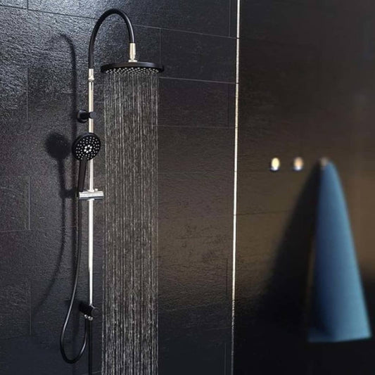 Schãœtte Overhead Shower Set Matao Rain Chrome-Matt Black