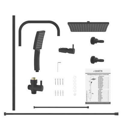 Schãœtte Overhead Shower Set Mallorca Matte Black