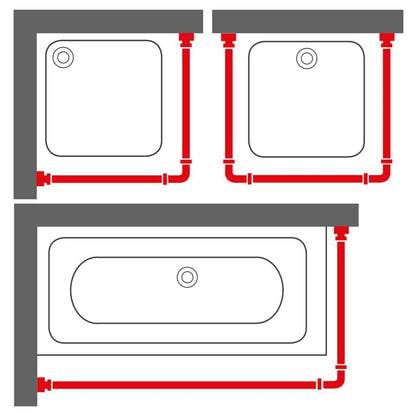 Sealskin Shower Curtain Rail Set Easy-Roll White