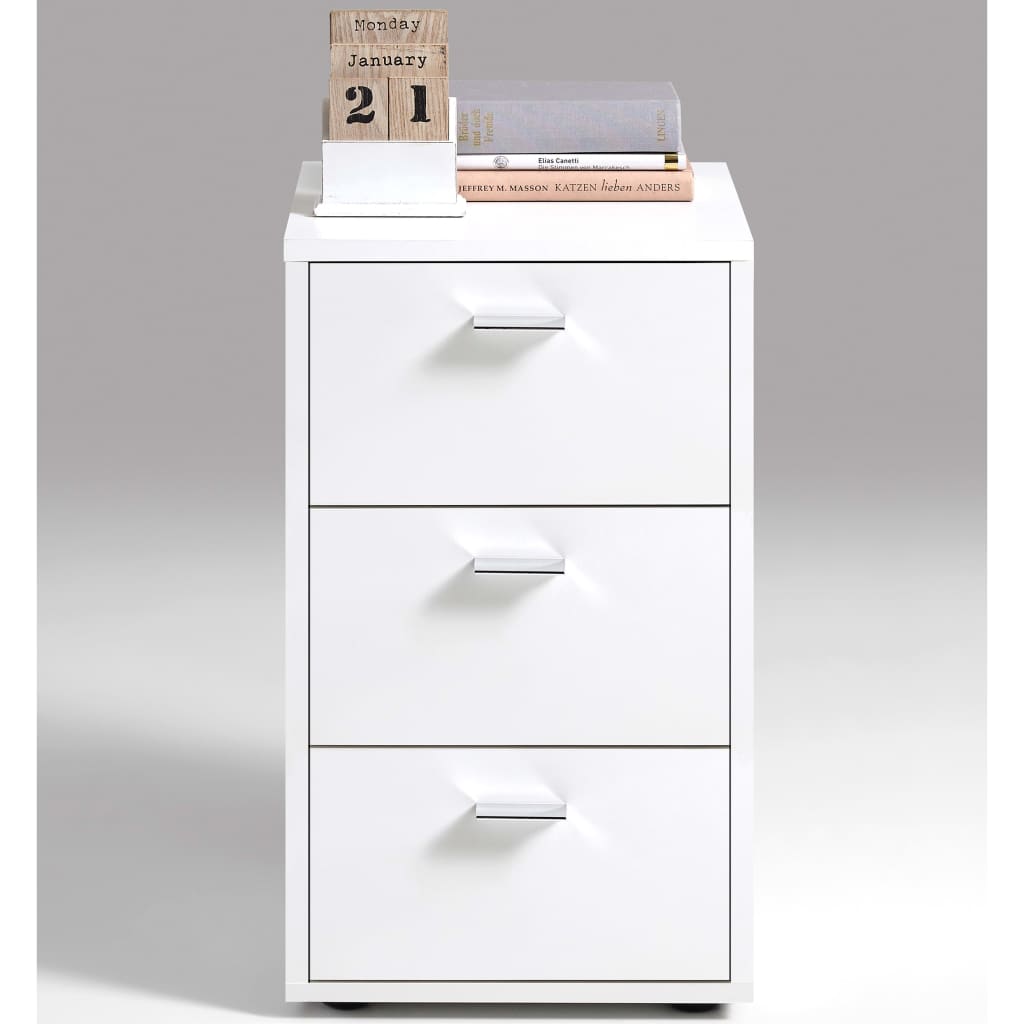 Fmd Bedside Cabinet With 3 Drawers White