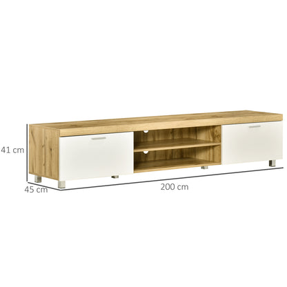 HOMCOM odern TV unit Cabinet Entertainment Centre for TVs up to 90" w/ Cabinet Shelf for Living room Bedroom