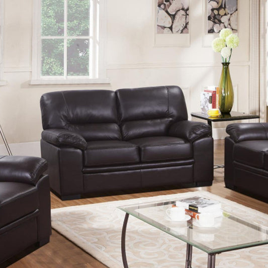 Carlsbad Luxury Leather Gel 2 Seater Sofa Classic Comfort in Espresso Brown