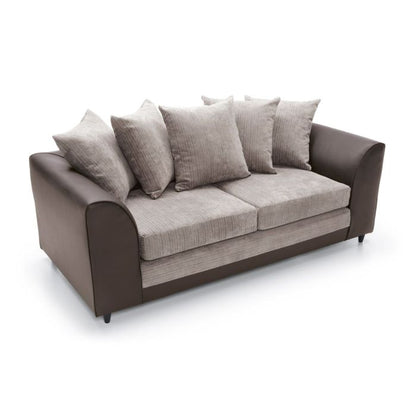 Dilan 3 Seater Sofa - Brown Fabric