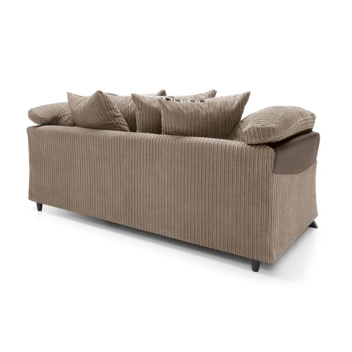 Illuminate 3 Seater Sofa - Brown Fabric