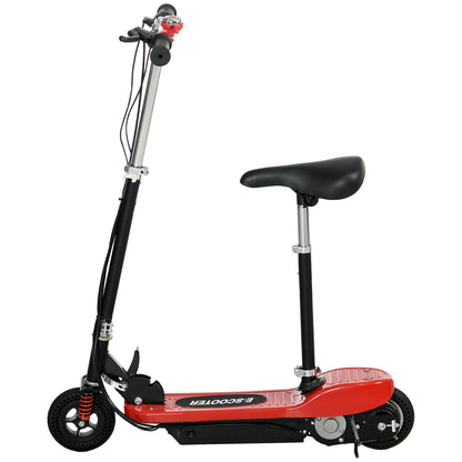 HOMCOM teel Electric Scooter, Folding E-Scooter with Warning Bell, 15km/h Maximum Speed, for 4-14 Years Old, Red