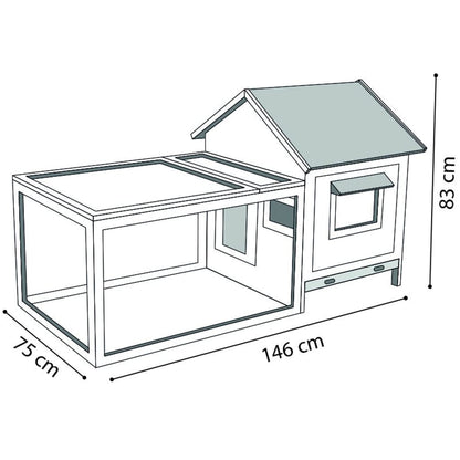 Flamingo Rabbit Hutch Grace Cottage