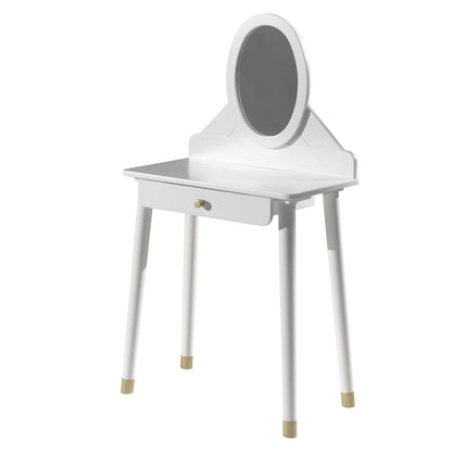 Vipack Kids Dressing Table Billy With Mirror Wood White