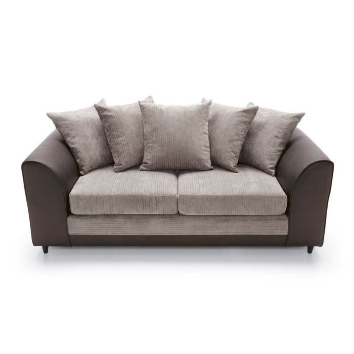 Dilan 3 Seater Sofa - Brown Fabric