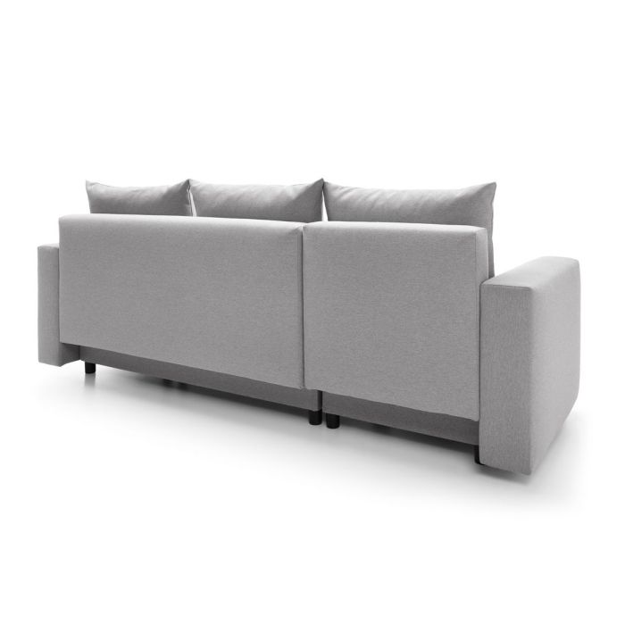 Osllo Corner Sofabed - Light Grey-Left Facing Fabric