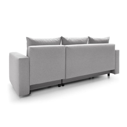 Osllo Corner Sofabed - Light Grey-Right Facing Fabric