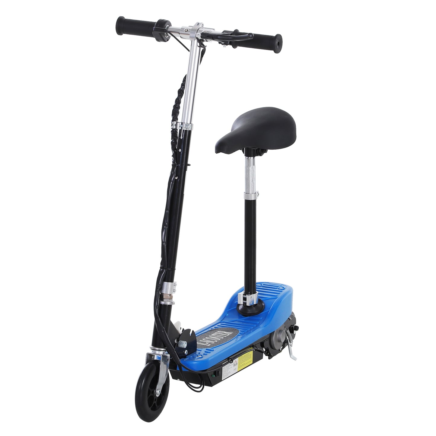 HOMCOM oldable Electric Scooter for Kids 12V 120W W/Brake Kickstand -Blue