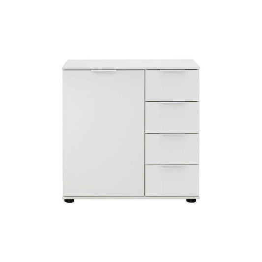 Madeira 1 Door 4 Drawer Combi Storage Chest - White