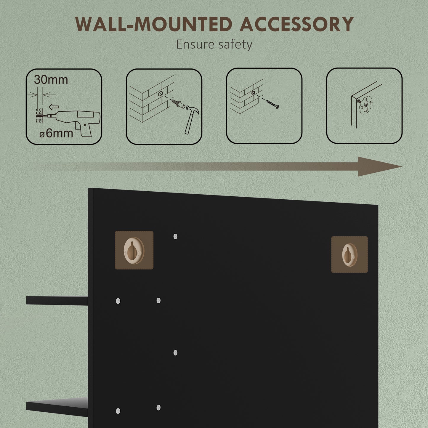 HOMCOM amboo Panel Bathroom Mirror, with Shelves