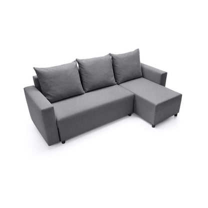 Osllo Corner Sofabed - Dark Grey-Right Facing Fabric