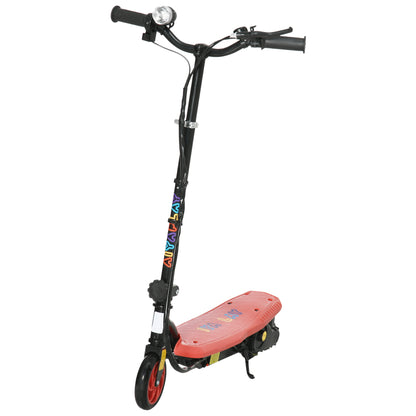 HOMCOM oldable Electric Scooter, with LED Headlight, for Ages 7-14 Years - Red