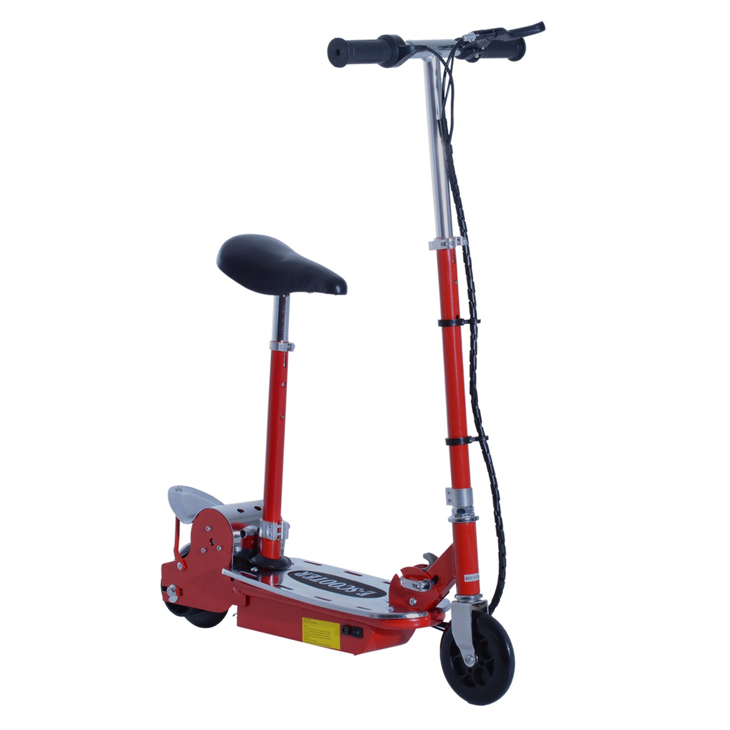 HOMCOM oldable Electric Scooter for Teens Over 7 years old 12V Battery 120W-Red