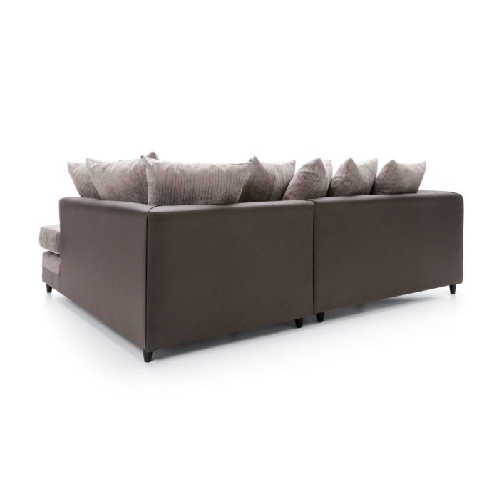 Dilan Fabric Corner Sofa - Brown-Right Facing