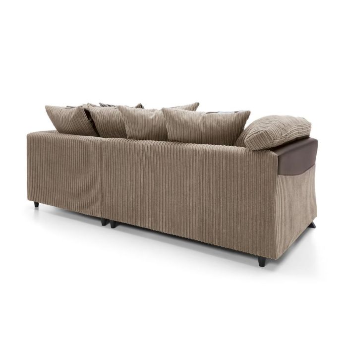 Illuminate Fabric Corner Sofa - Brown-Right Facing