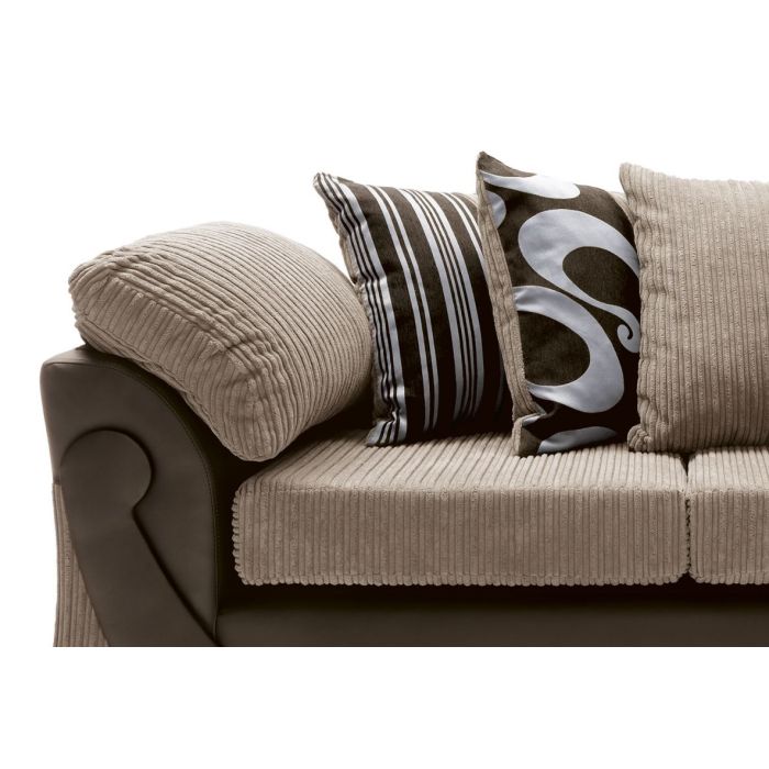 Illuminate 3 Seater Sofa - Brown Fabric