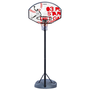 Avento Adjustable Basketball Stand Champion Shoot Black. White And Red