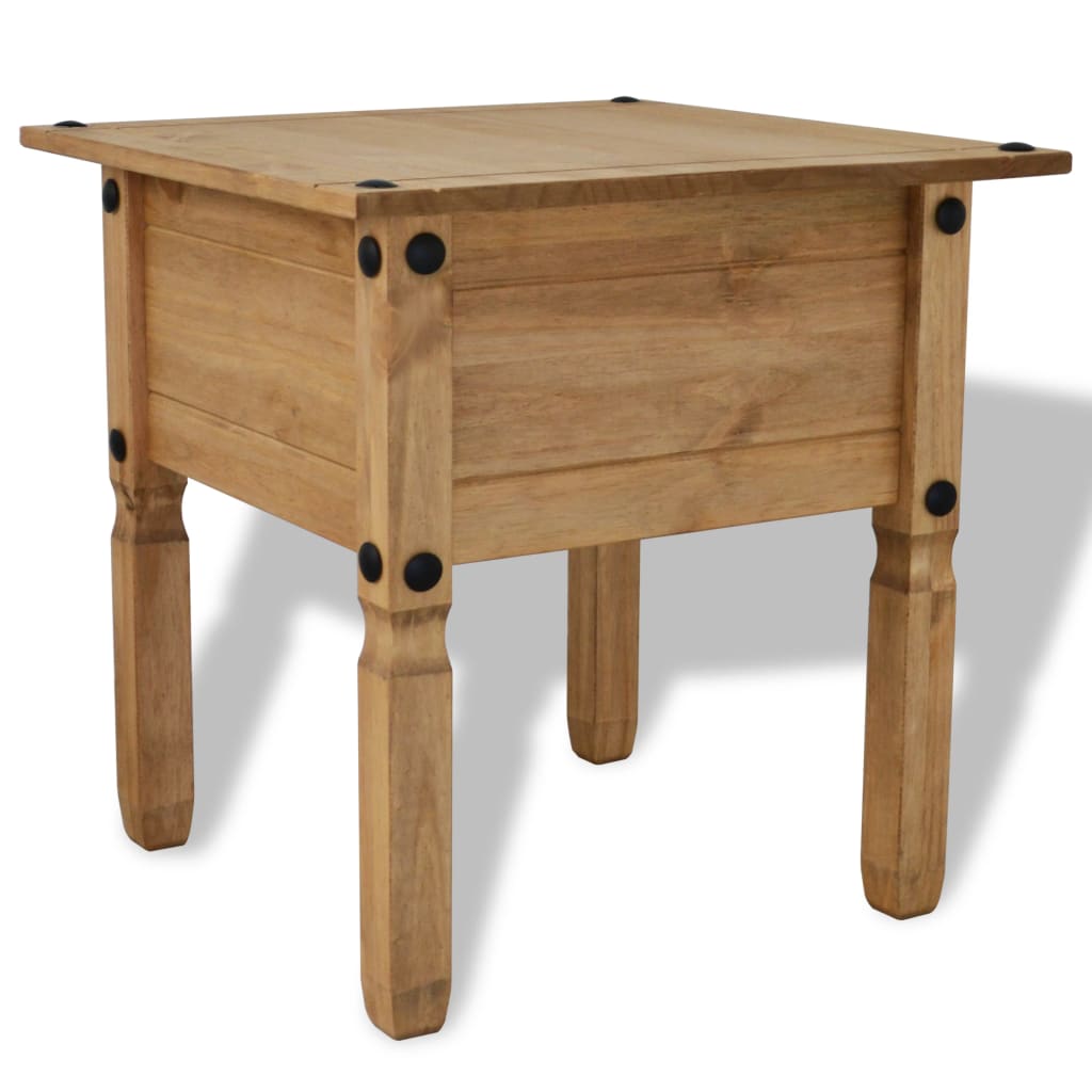 Side Table Mexican Pine Corona Range 53.5X53.5X55 Cm