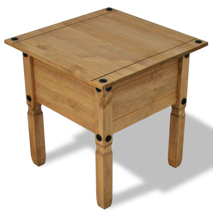 Side Table Mexican Pine Corona Range 53.5X53.5X55 Cm