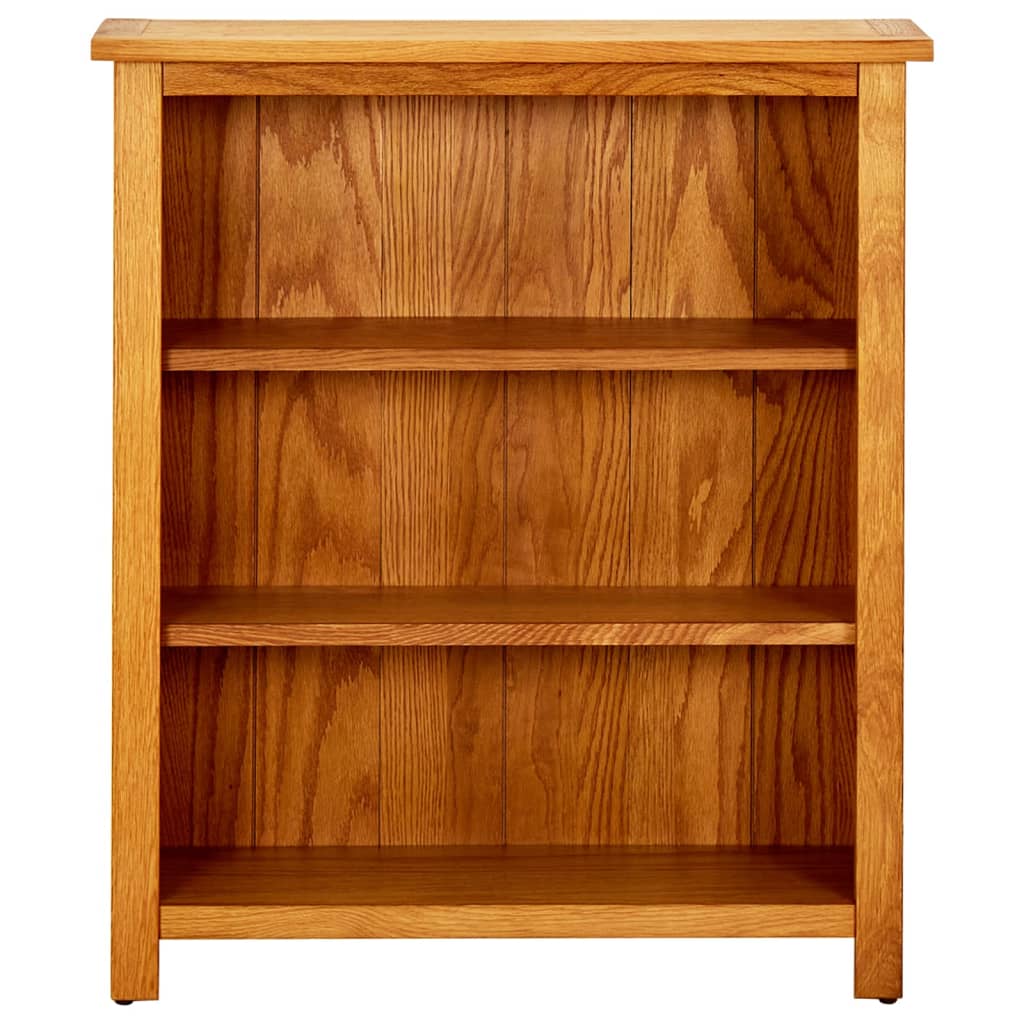 3-Tier Bookcase 70X22.5X82 Cm Solid Oak Wood