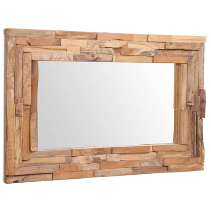 Decorative Mirror Teak 90X60 Cm Rectangular