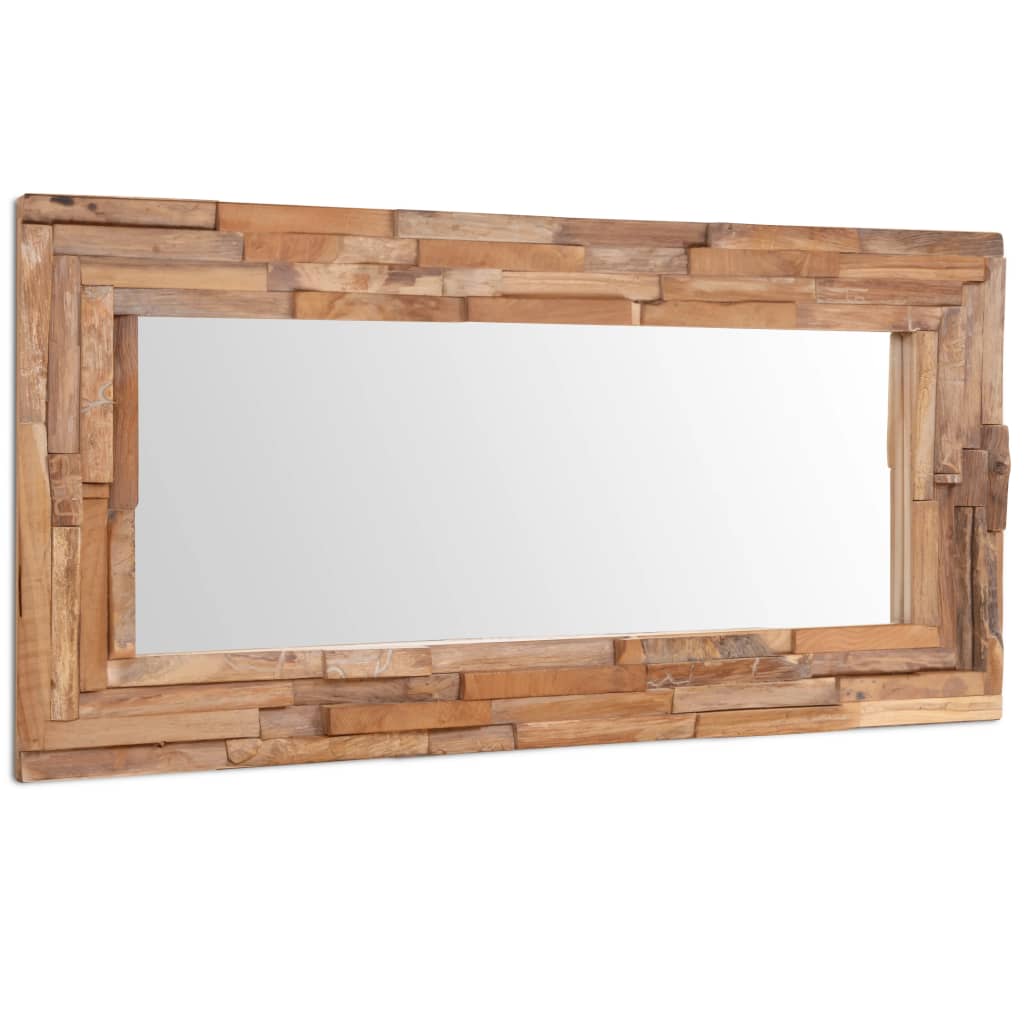 Decorative Mirror Teak 120X60 Cm Rectangular