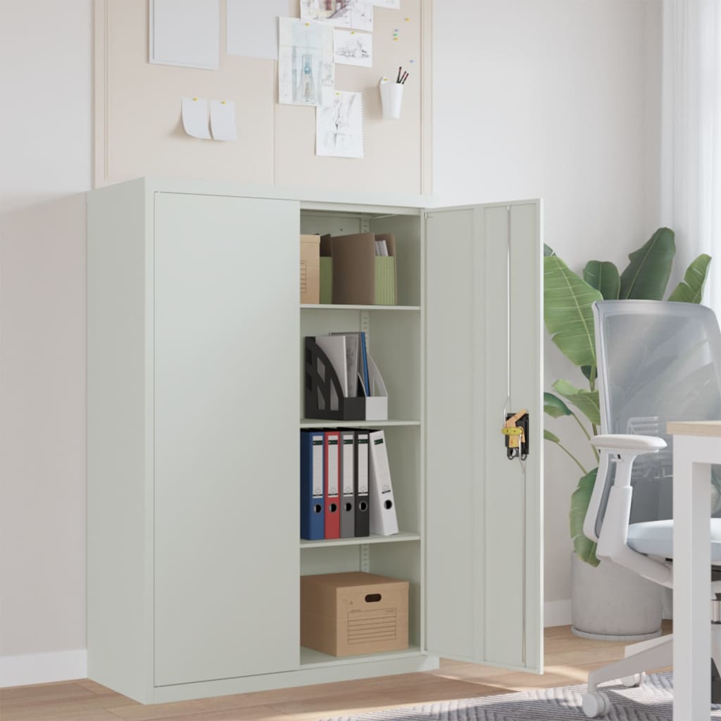 Office Cabinet 90X40X140Cm Steel Grey