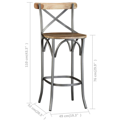 Bar Stool Solid Mango Wood